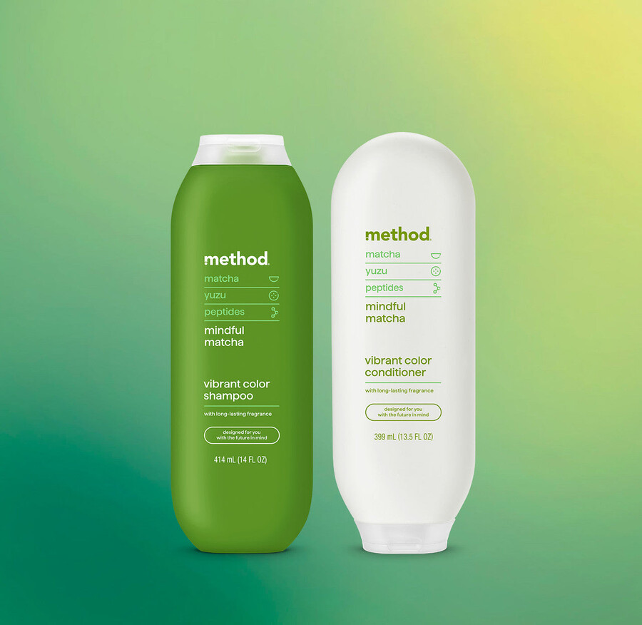 paquete de champú y acondicionador de color vibrante