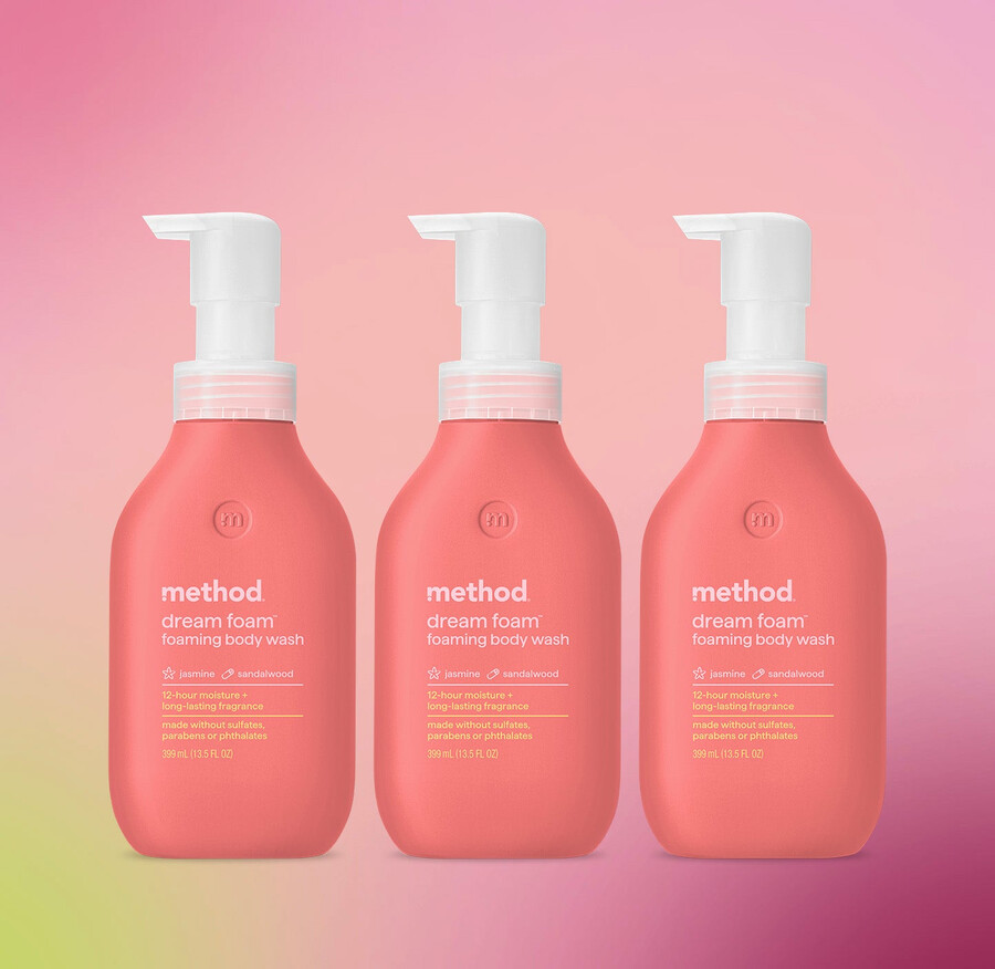 paquete de 3 geles de baño espumosos dream foam